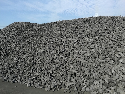 Material de carbono en bloques del coque metalúrgico de la ceniza el 12% alto 30-80m m